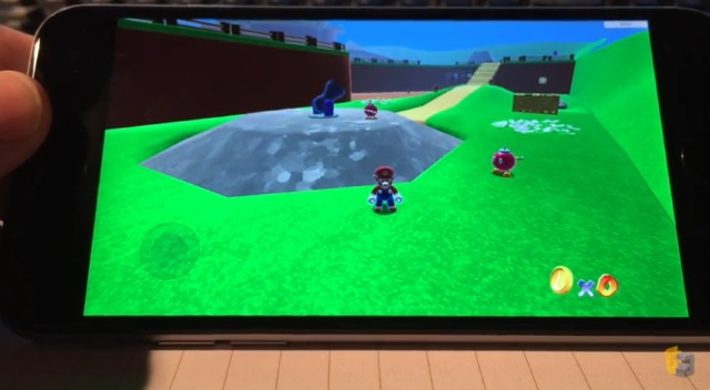 Super Mario 64 запустили на iPhone 6 Plus