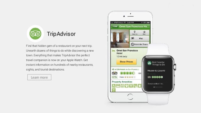 Сервис TripAdvisor доступен на Apple Watch