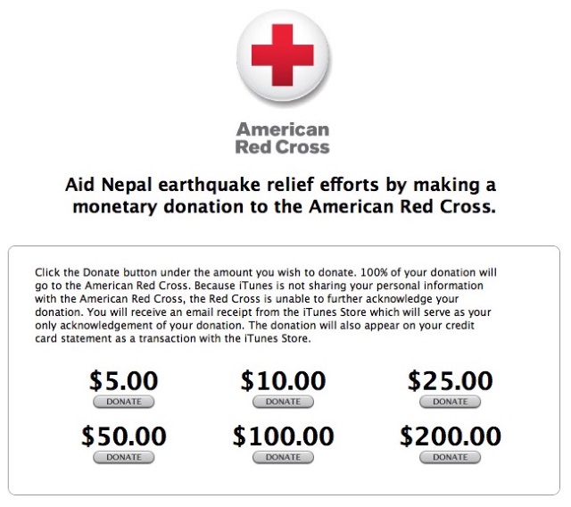 Apple начала сбор денег для помощи пострадавшим от землетрясения в Непале