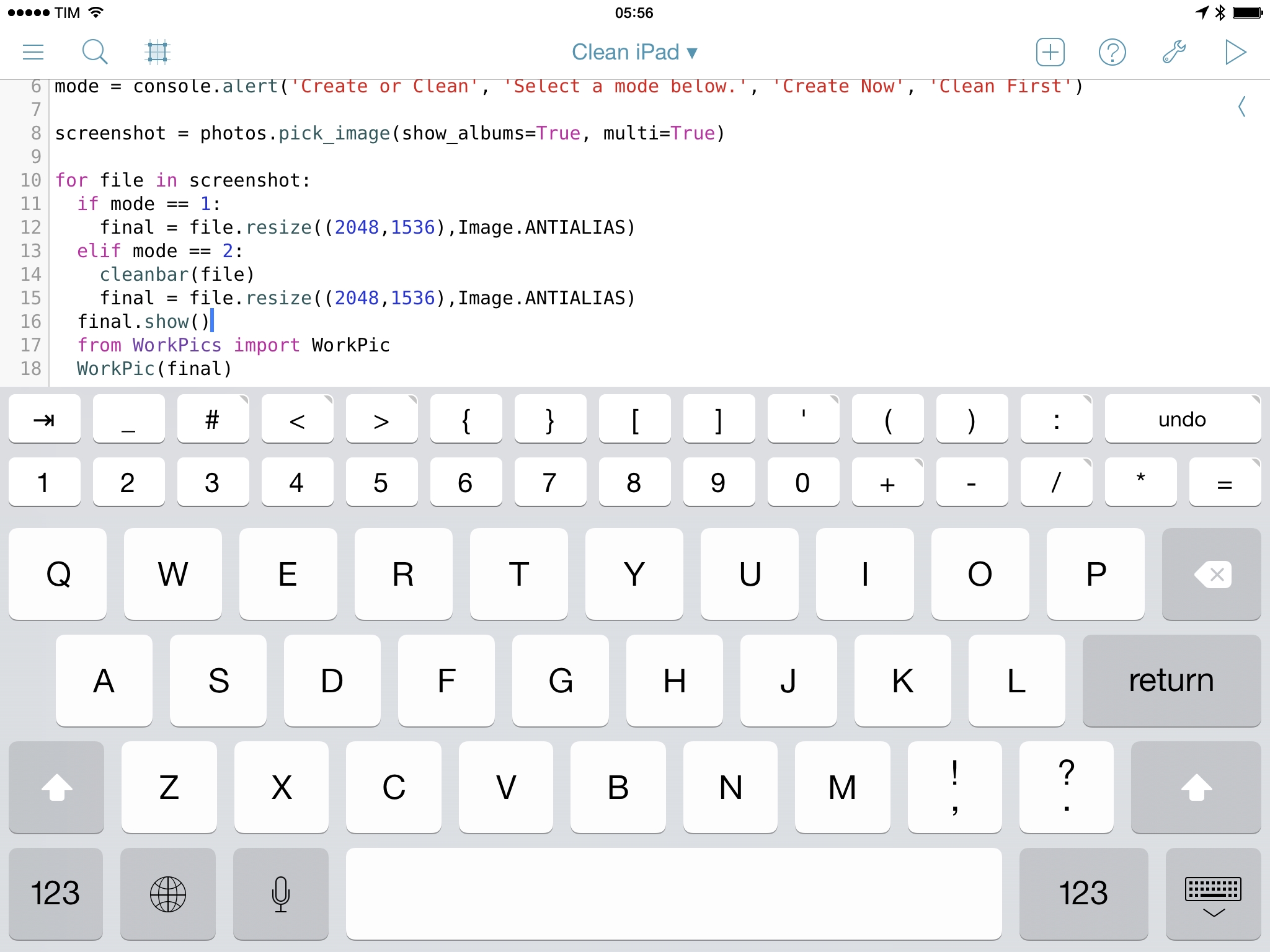 Pythonista — программа для написания iOS-приложений на Python