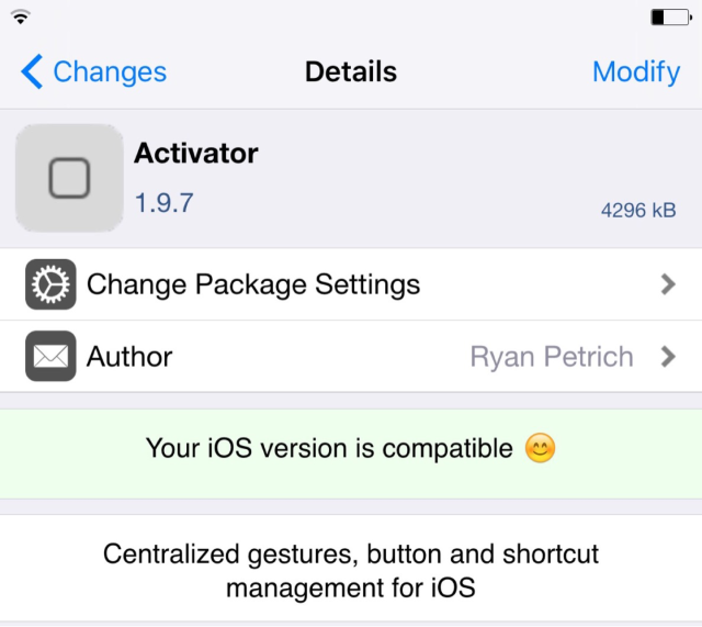 Джейлбрейк-твик Activator обновился поддержкой iOS 9 и iPhone 6s