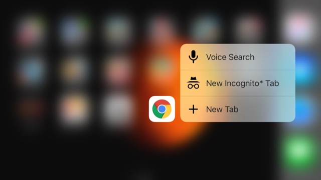 iOS-браузер Chrome обновился и теперь поддерживает 3D Touch