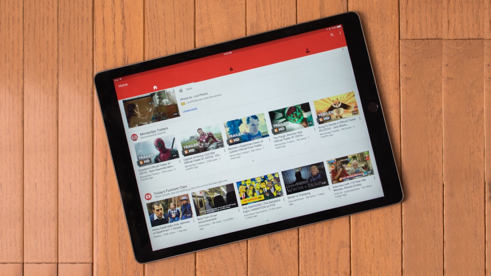 iOS-приложение YouTube теперь полностью поддерживает iPad Pro