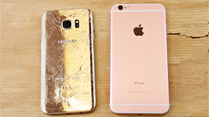 Galaxy S7 уступил iPhone 6s в адекватном тесте на прочность