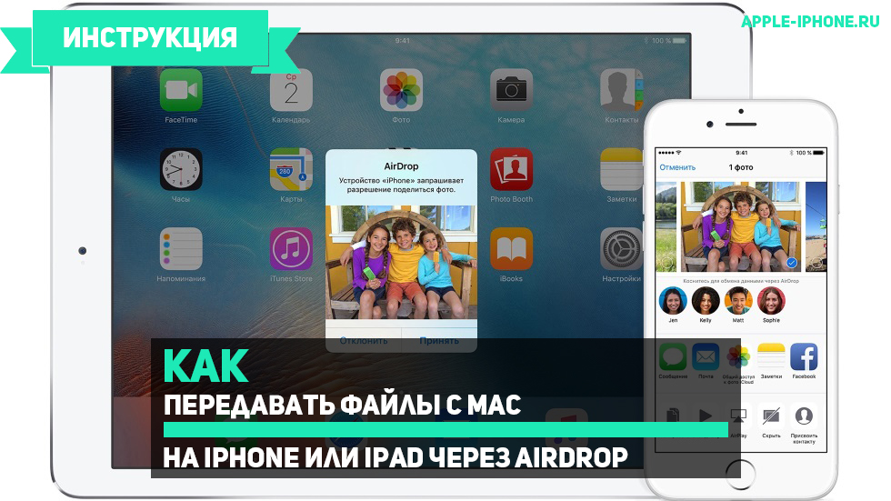 Как передавать файлы с Mac на iPhone или iPad через AirDrop