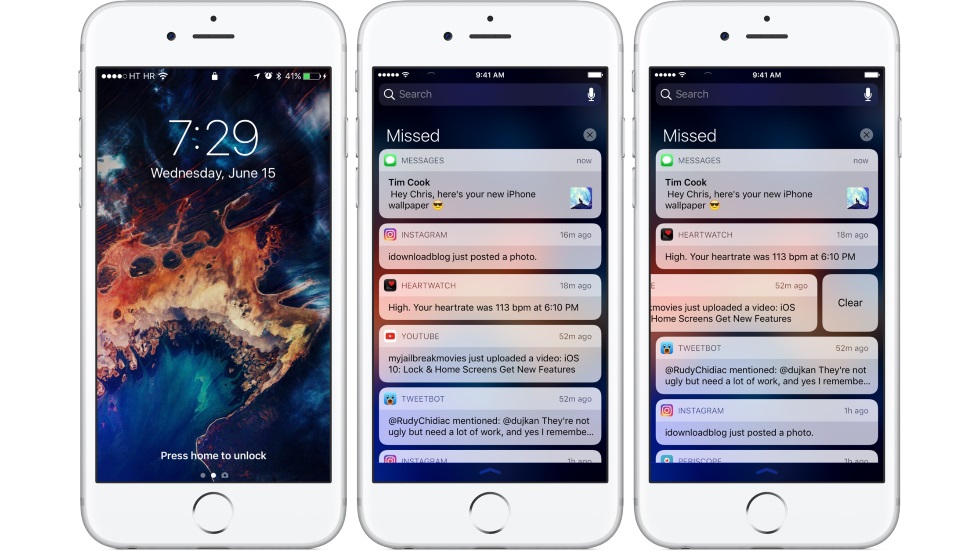 Интерактивные уведомления в iOS 10 будут доступны на всех поддерживающих систему устройствах