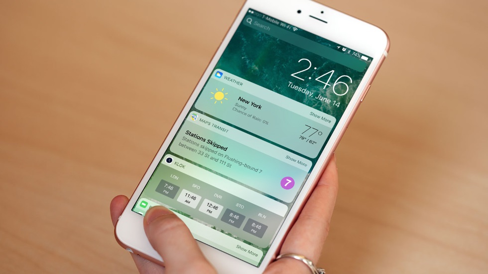 Вышла пятая бета-версия iOS 10.1 для iPhone 7 и iPhone 7 Plus