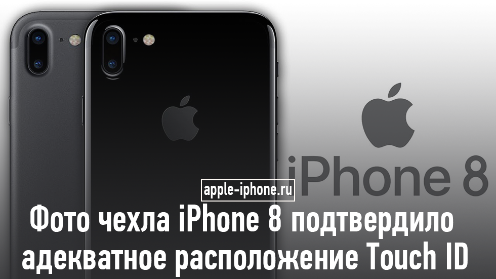 Фото чехла для iPhone 8 указало на вертикальную камеру и адекватное расположение Touch ID