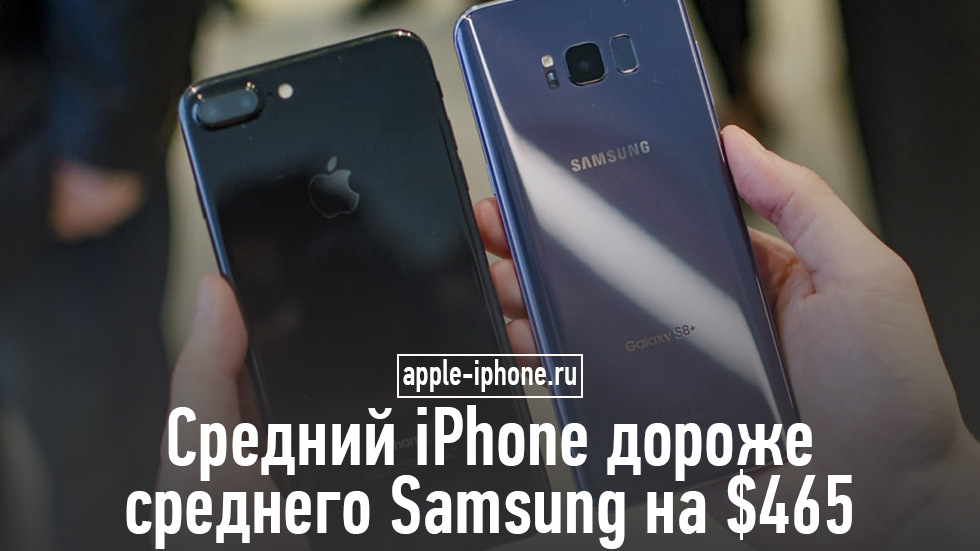 Средний iPhone стал дороже среднего смартфона Samsung на рекордные $465