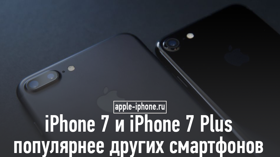 iPhone 7 и iPhone 7 Plus — самые популярные смартфоны в мире