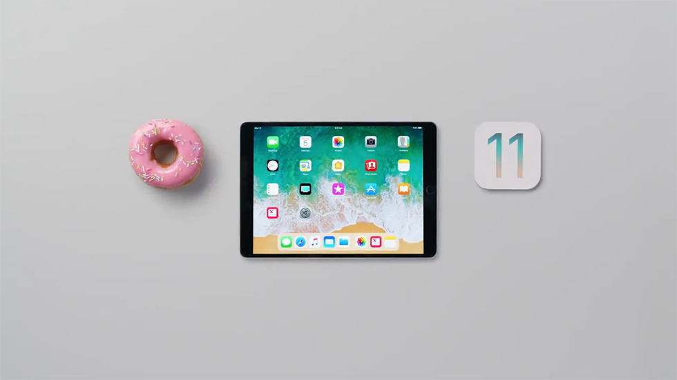 Apple показала как iOS 11 изменит iPad (видео)