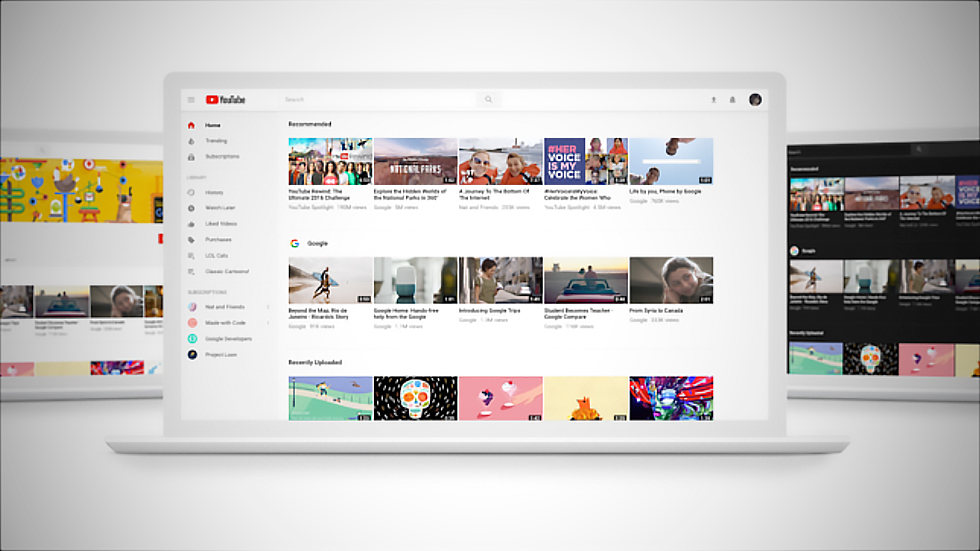 YouTube представил обновленный дизайн