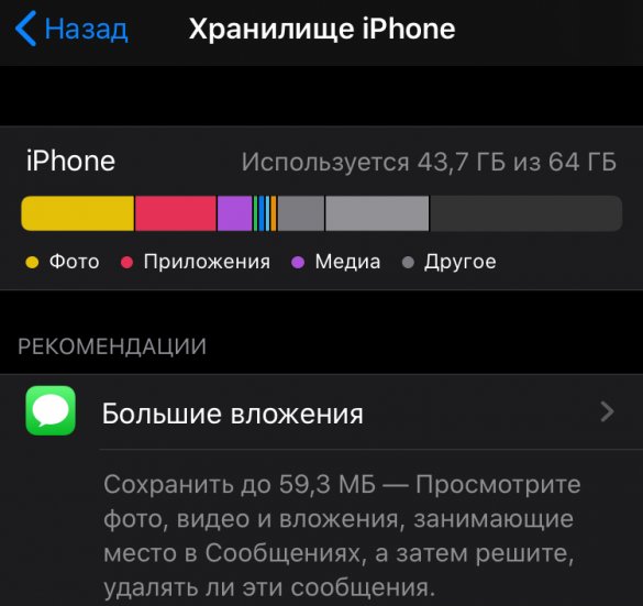 хранилище iphone