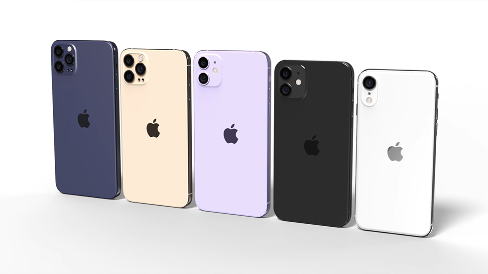 Все iPhone 2020 года показаны на одном рендере