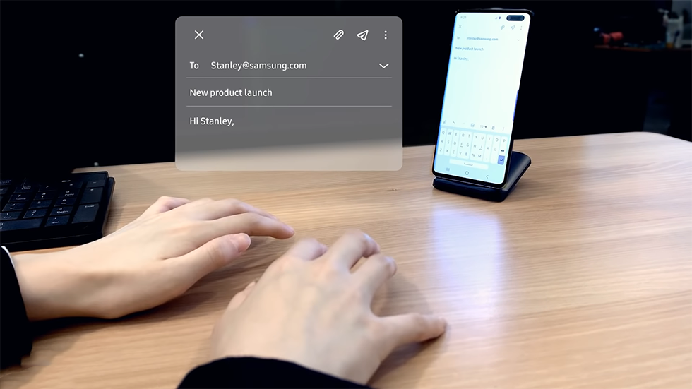 Samsung презентовала «невидимую» клавиатуру SelfieType
