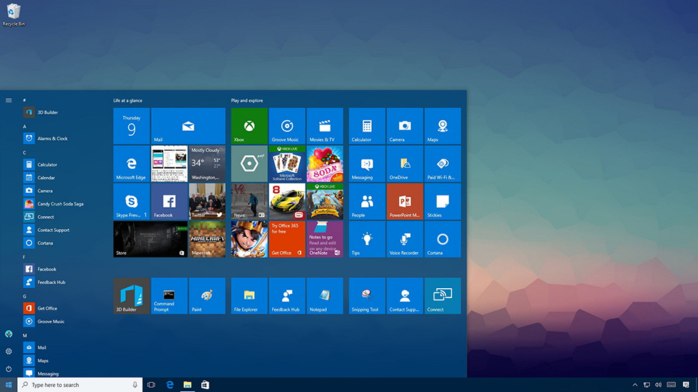 Прощайте, плитки! Новое меню «Пуск» в Windows 10 показали на изображении