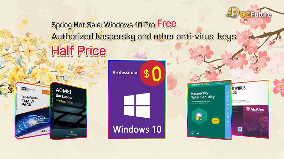 Весенняя халява: получите Windows 10 Pro бесплатно при покупке лицензии на антивирус за полцены