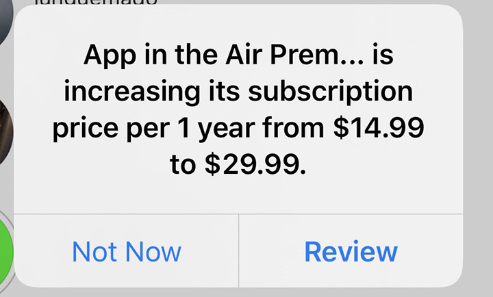 iPhone стали предупреждать о повышении цен на подписки