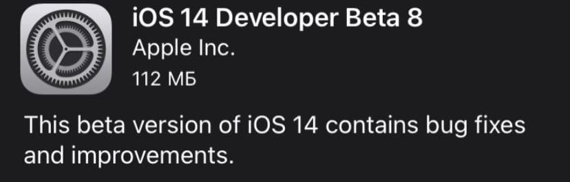 ios 14 developer beta 8