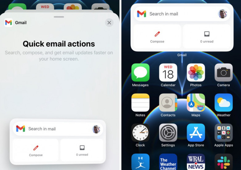 Почтовое приложение Gmail для iOS 14 получило собственный виджет