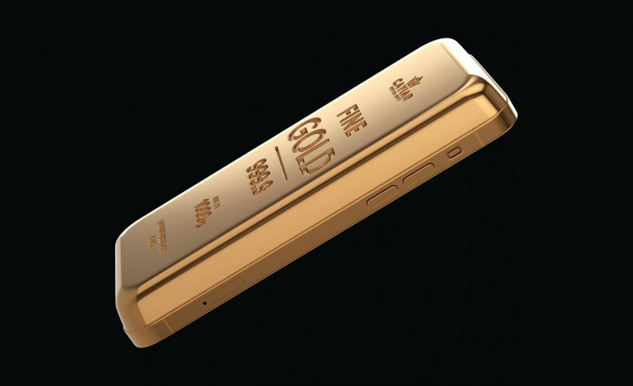 GOLDPHONE - iPhone 12 Pro в золотом слитке
