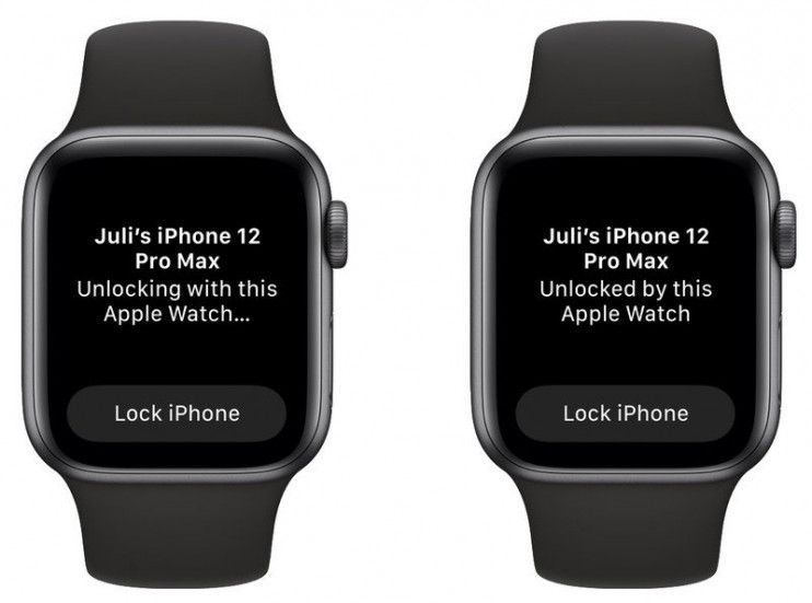 Apple Watch разблокируют смартфон вместо Face ID