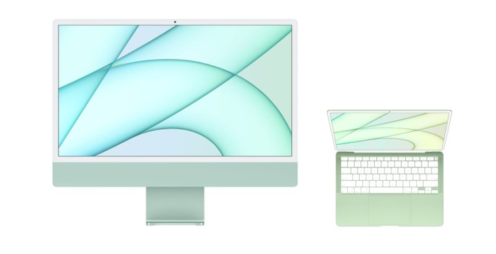 Как будет выглядеть MacBook Air 2022 в дизайне iMac 2021