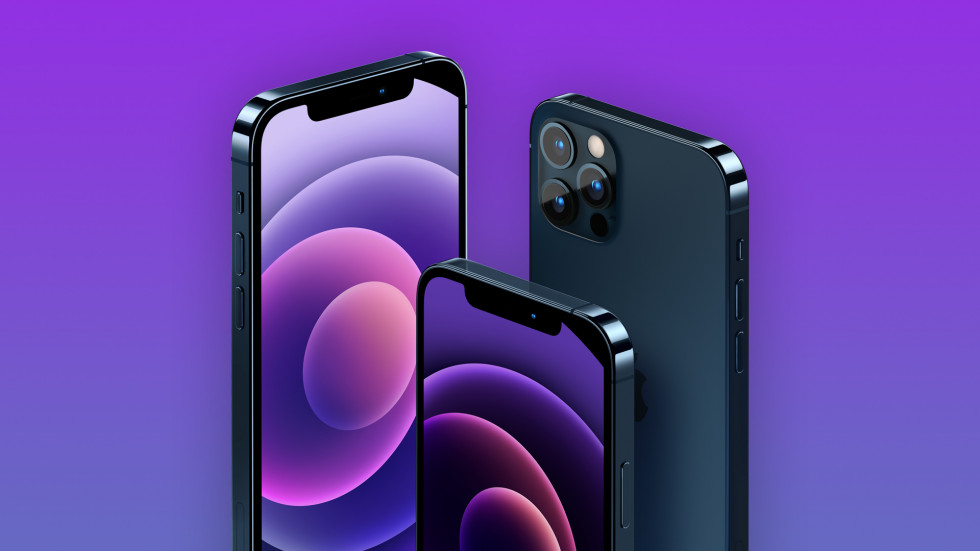 фиолетовые обои для iPhone 12