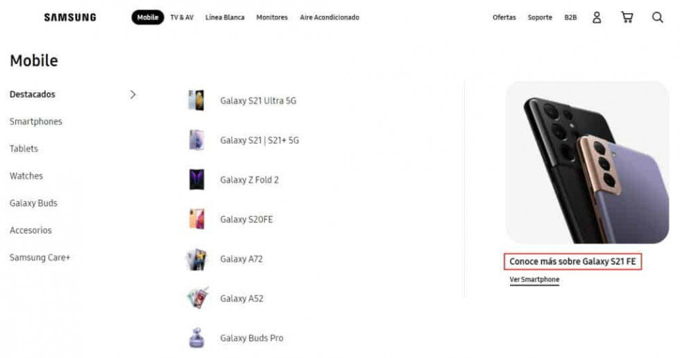 Galaxy S21 FE появился на официальном сайте Samsung