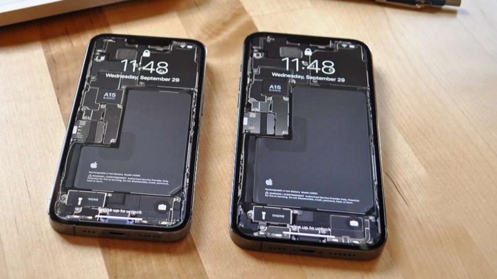 Потрясающие обои со внутренностями iPhone 13 Pro от iFixit
