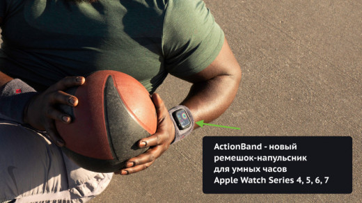 ActionBand - напульсник ремешок для Apple Watch Series 4, 5, 6, 7