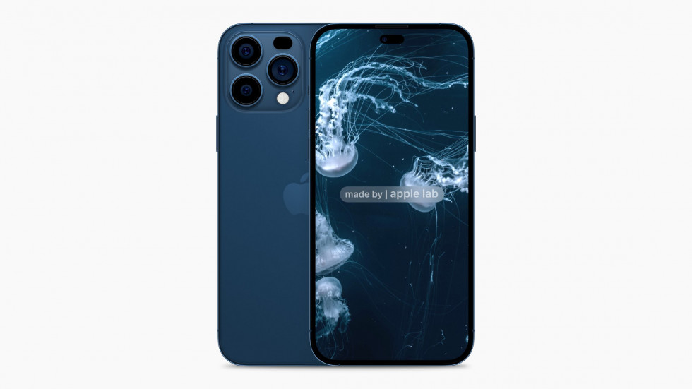 iPhone 14 Pro и iPhone 14 Pro Max в синем цвете — айфоны без челок