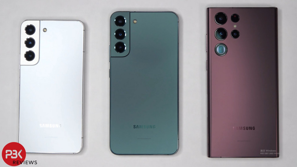 Смартфоны Samsung Galaxy S22, Galaxy S22 Plus и Galaxy S22 Ultra сравнили друг с другом на фото
