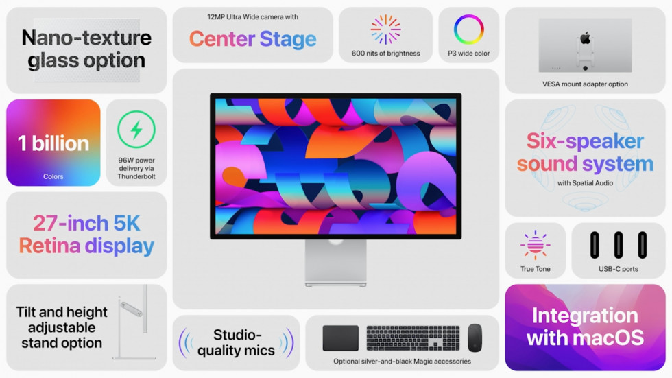 Apple Studio Display за $1600 — 27 дюймов, 5K, подставка