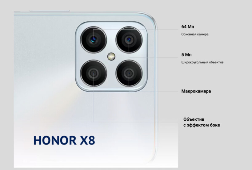 Камера смартфона Honor X8