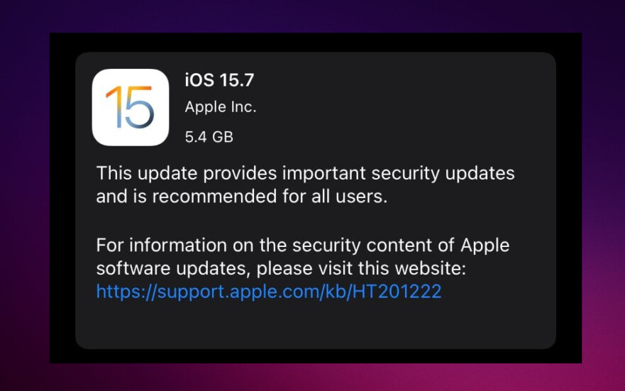 iOS 15.7 RC Release Candidate