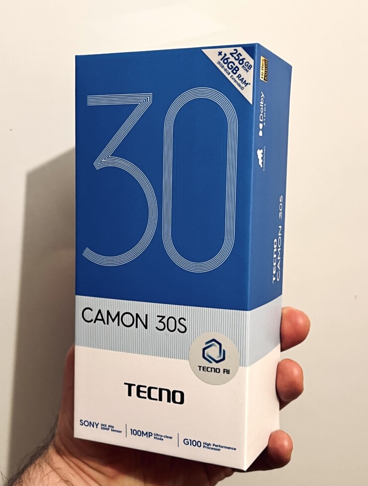 Коробка от смартфона Tecno Camon 30s